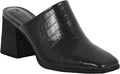Trish Lucia Womens Chunky Stacked Heel Mules - Comfortable Everyday If
