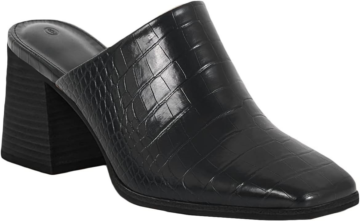 Trendy Chunky Stacked Heel Mules for Women - Casual Comfort