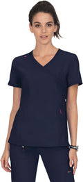 Women's Philosophy Mock Wrap Scrub Top - Lightweight Stretch Fit