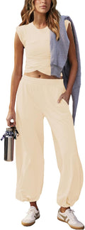 Women 2 Piece Outfit Set Loungewear Cropped Top and Jogger - Cozy is