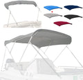 4 Bow Marine Grade Bimini Top Replacement Cover - Heavy-Duty Grey