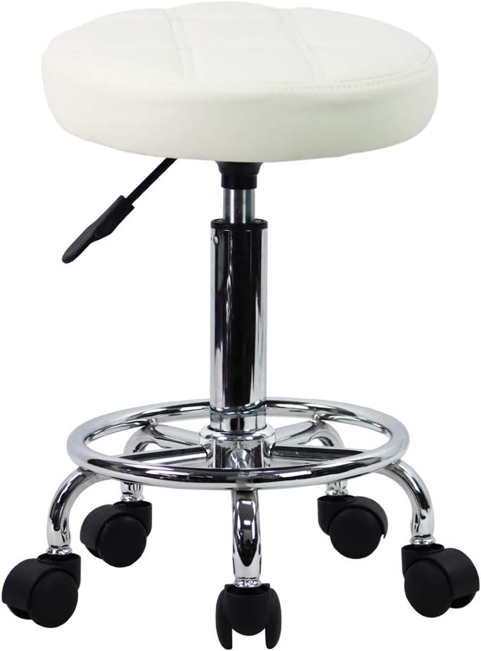 KKTONER Round Rolling Stool Chair for Salon and Office Use