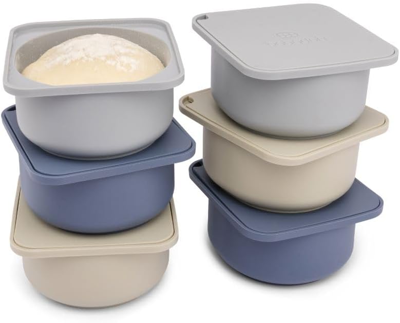 Babadoh Pizza Dough Proofing Silicone Containers for Perfect Pizza
