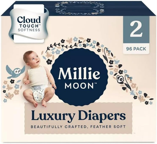 Premium Comfort: Millie~Moon Diapers (Size 2, 96 Count)