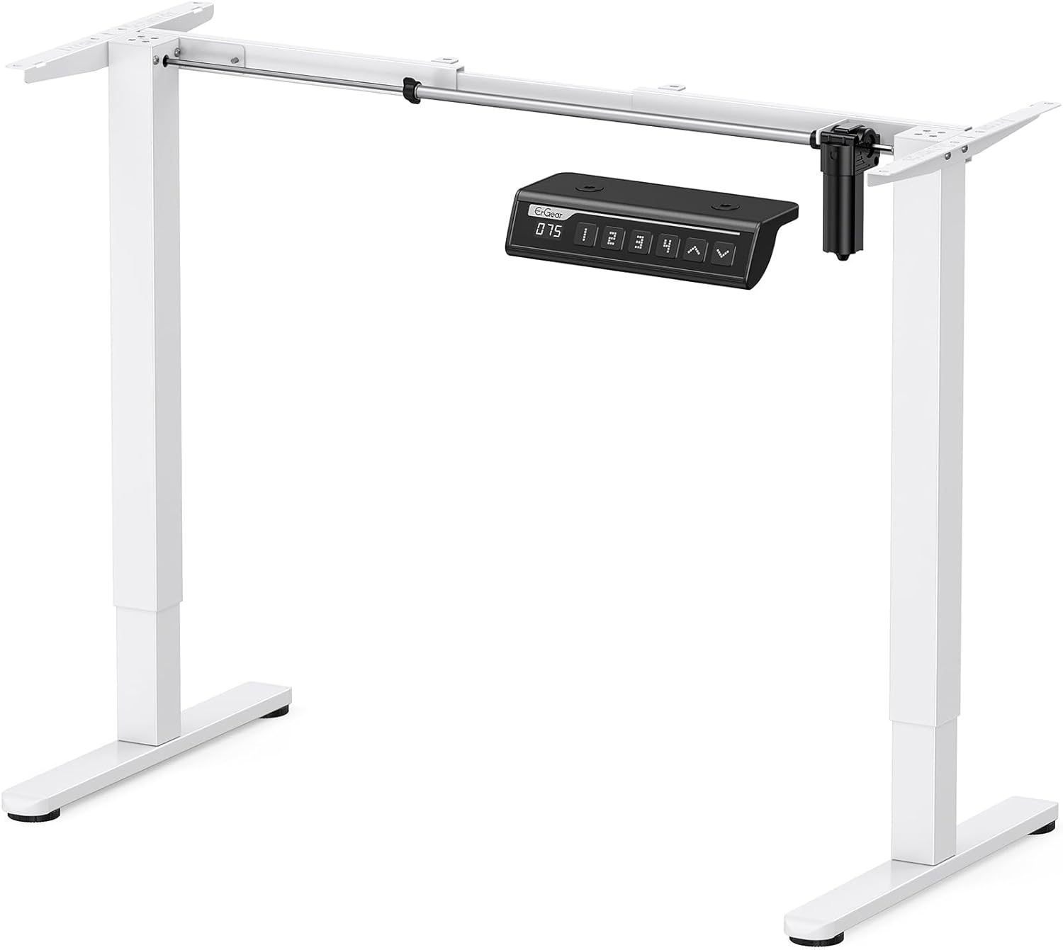 ErGear Electric Stand up Desk Frame - 4 Memory Heights, Ergonomic White Base
