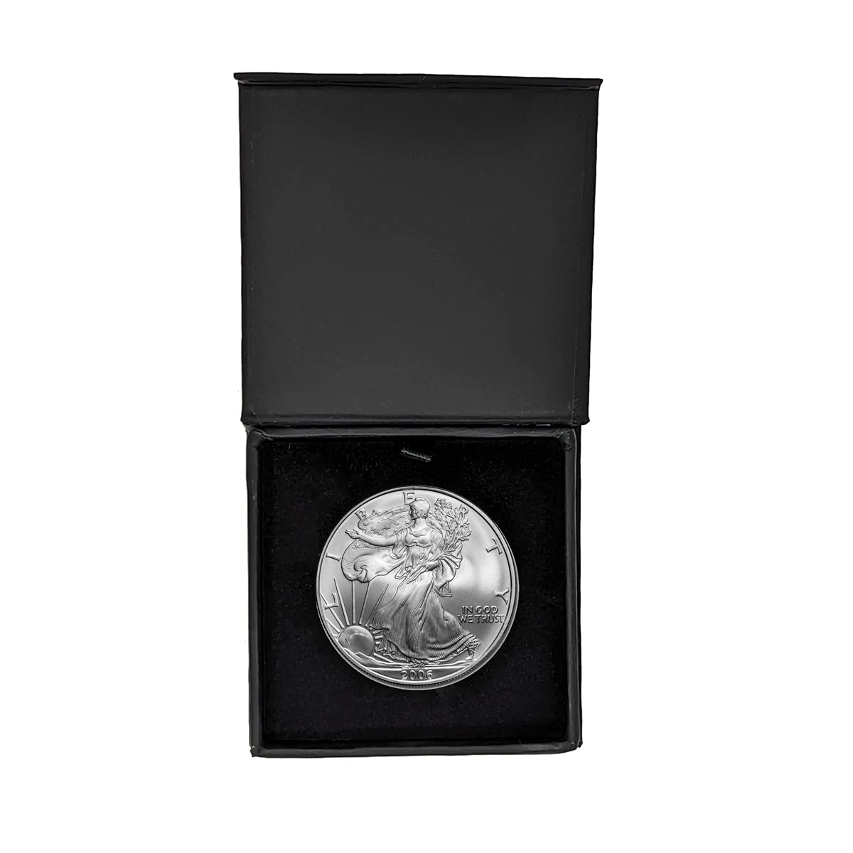 2006 U.S. Silver Eagle Coin in Magnet Close Gift Box