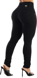 High Waisted Butt Lifting Skinny Jeans - Mid Rise Junior Sizing
