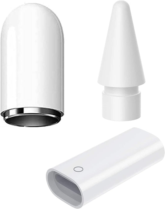 Enhance Apple Pencil: Magnetic Cap & Tips Set