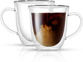 JoyJolt Serene 13.5 oz Insulated Coffee Glasses - Set of 2