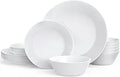 Dinnerware Set 18-piece Opal Dishes Set for 6 - Break Resistant