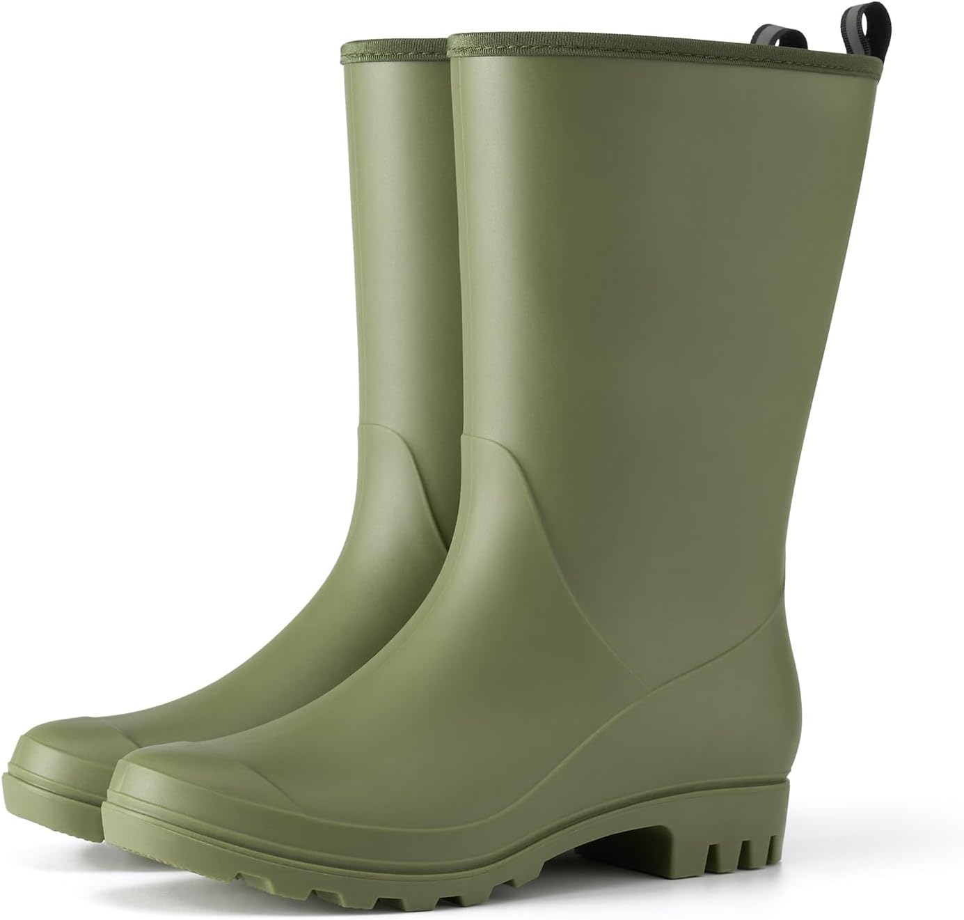 HISEA Women Rubber Boots Wide Calf Waterproof Rain Shoes