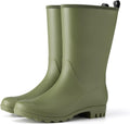 HISEA Wide Calf Rain Boots - Comfortable Waterproof Mid-Calf