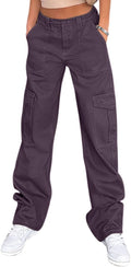 Lepunuo Cargo Pants for Women High Waisted Baggy Wide Leg Comfortable