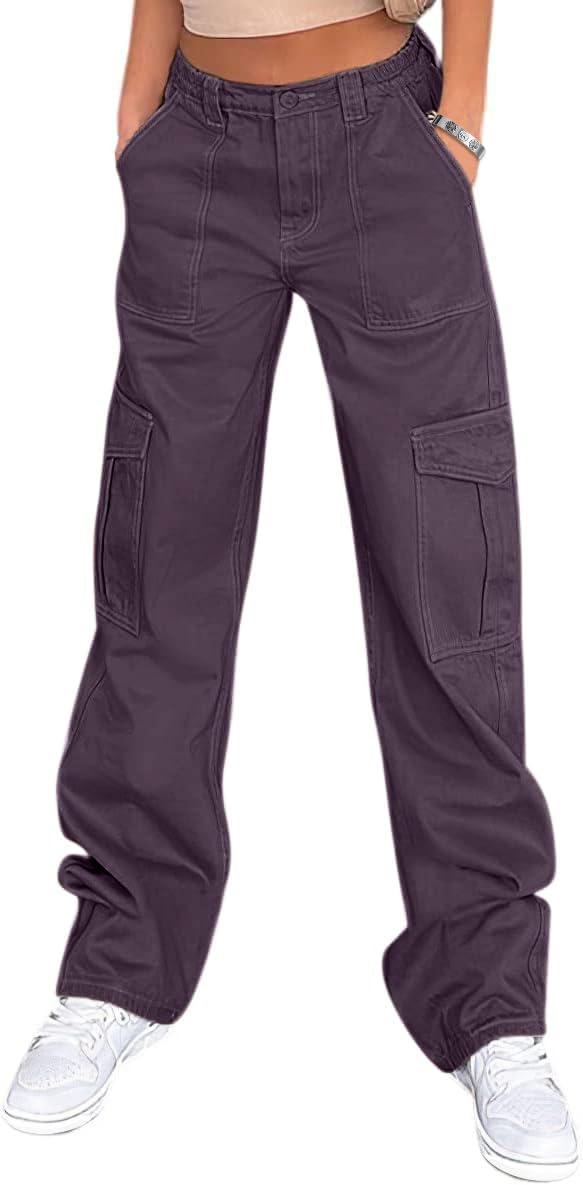 Lepunuo Cargo Pants for Women High Waisted Baggy Style