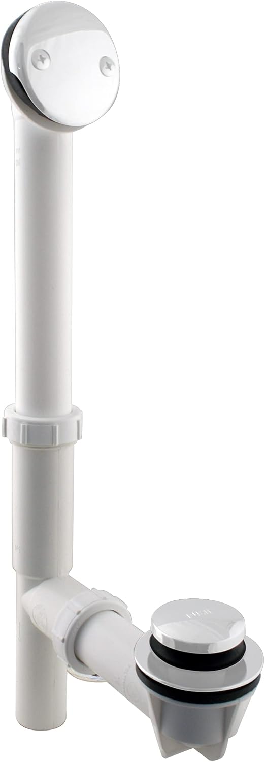 Westbrass 14in x 1-1/2in Tubular Bathtub Waste & Overflow Assembly