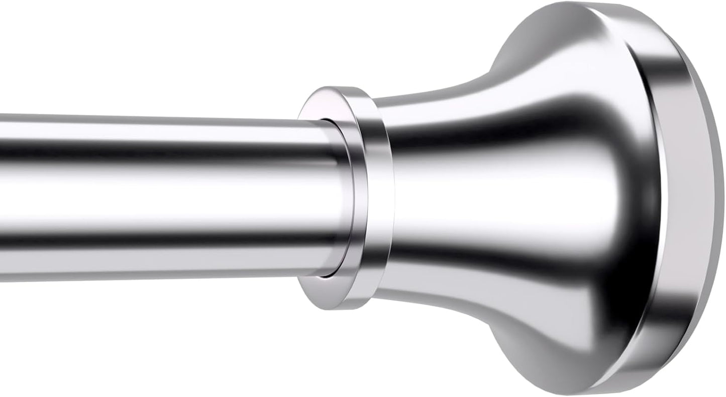 Adjustable Tension Rod 31-80 Inch Silver - No Drill Shower Rod by STARLATTA