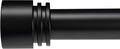 Black Curtain Rod 48 to 84 in Adjustable 1 in Heavy Duty - Smooth