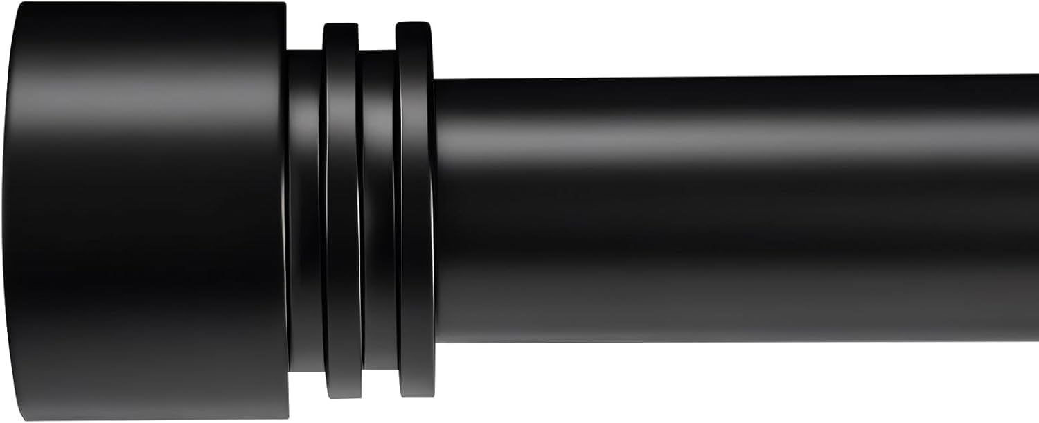 Black Extra Long Curtain Rods 240 Inches for Large Windows