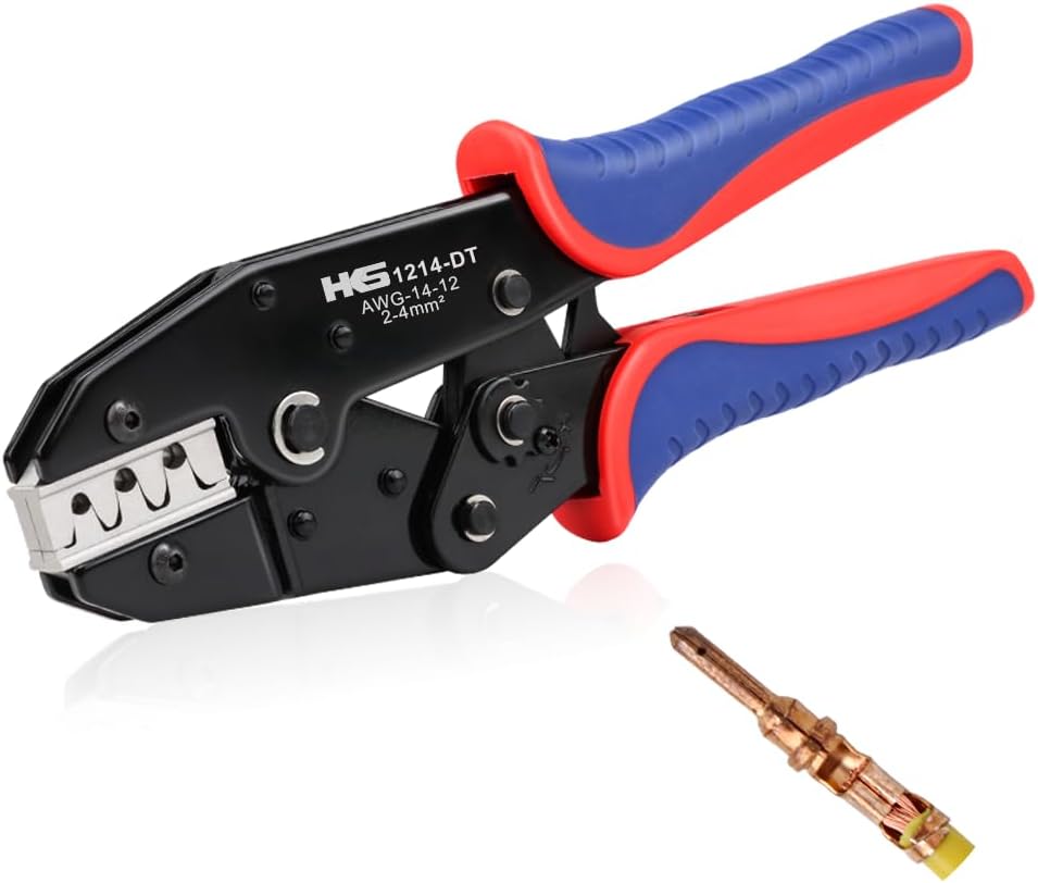 HKS 14-12AWG Crimp Tool for Deutsch DTP Open Barrel Terminals