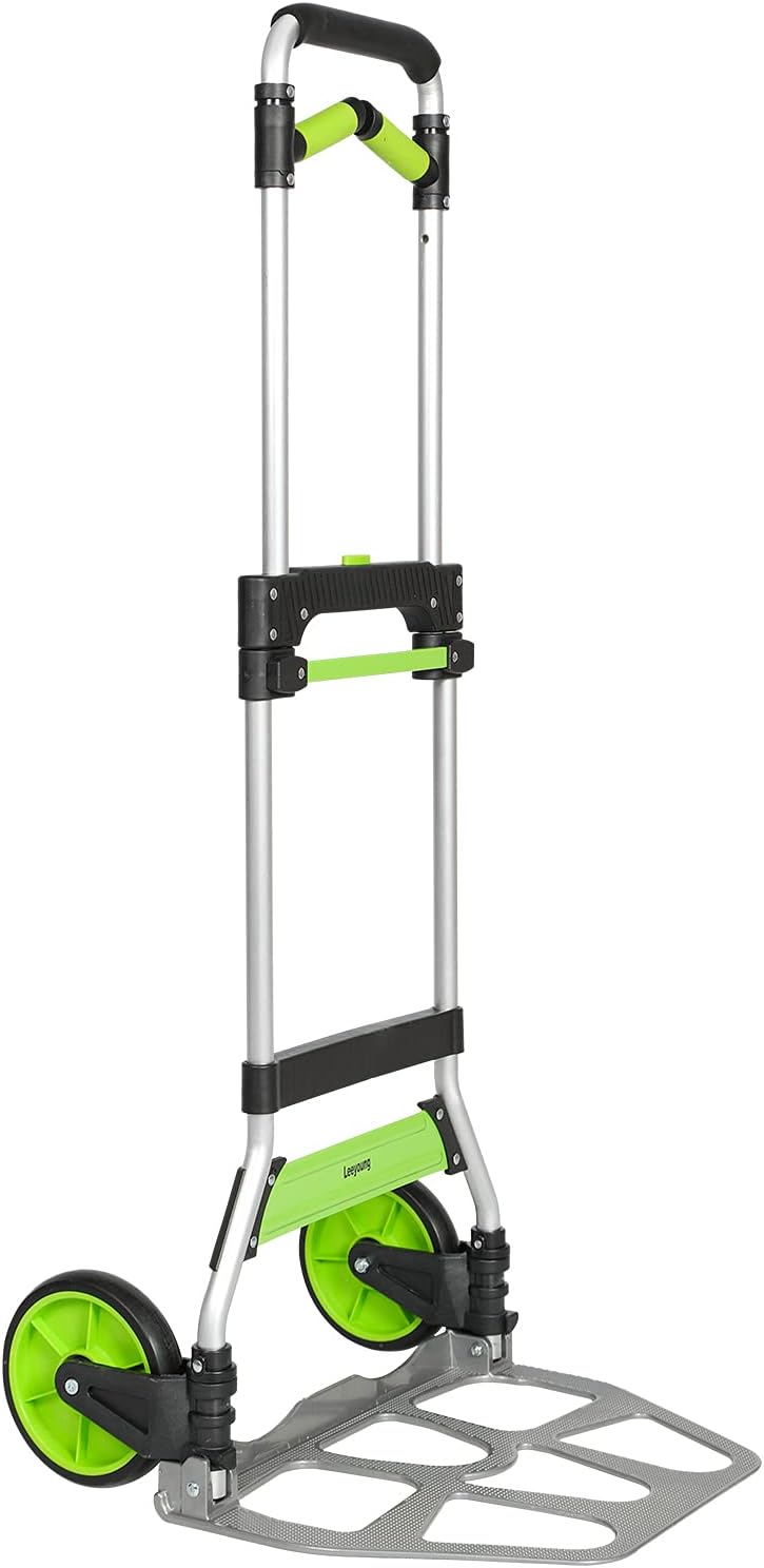 Leeyoung Folding Hand Truck with 309 lb Capacity for Easy Transport