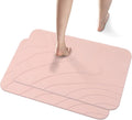 2 Pack Diatomaceous Earth Shower Mat Pink - Hard Stone Bath Mats