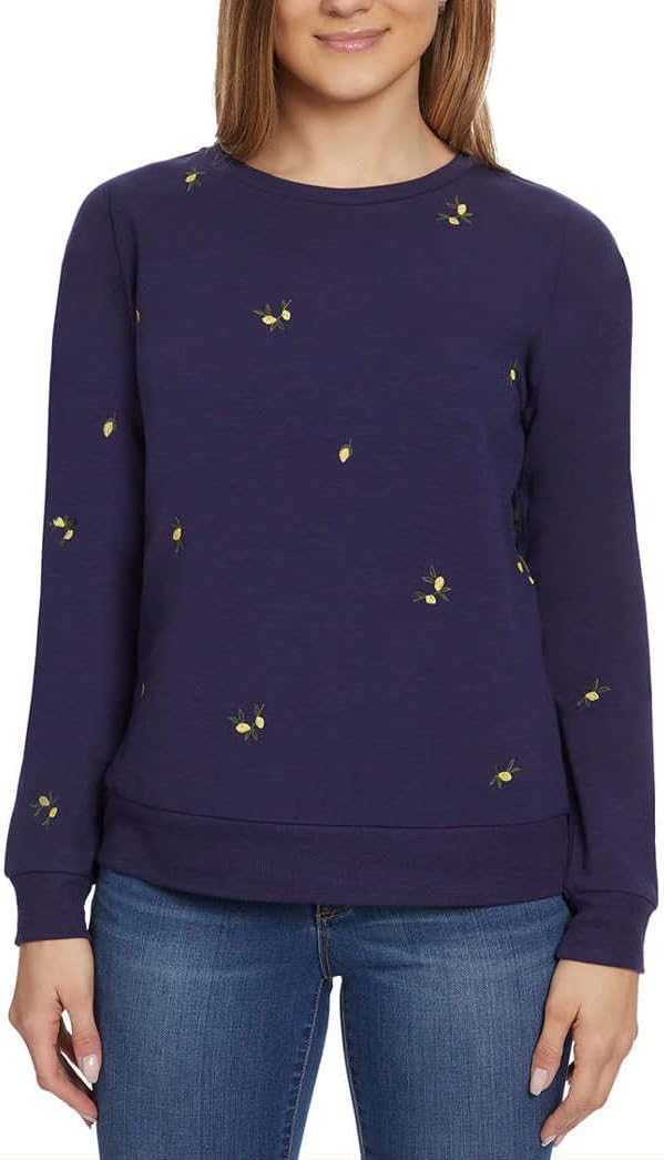 Gloria Vanderbilt Embroidered Pullover - Chic Comfort