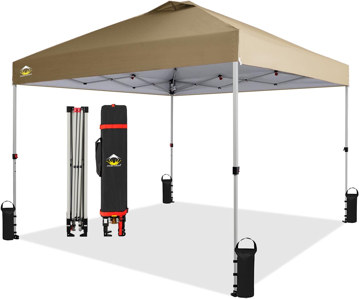 CROWN SHADES 10x10 Pop Up Canopy - Easy Setup & Portable
