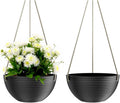 Line Pattern 10 Inch Hanging Planter 2 Pack - Modern Indoor Outdoor
