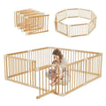 Baby Playpen Door Wooden Fence Large with Door Gate - Changeable Play