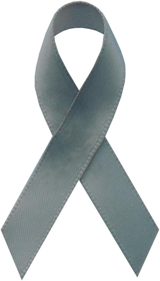 Support USA 250 Gray Satin Brain Cancer Awareness Ribbons Pack