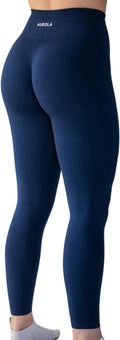 Workout Leggings for Women 7/8 Inseam - Seamless Scrunch Tights