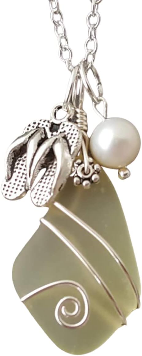 Yinahawaii Sea Glass Necklace - Unique Hawaiian Jewelry Gift
