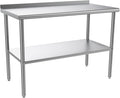ROVSUN 48 in x 24 in Stainless Steel Prep Table - Heavy Duty