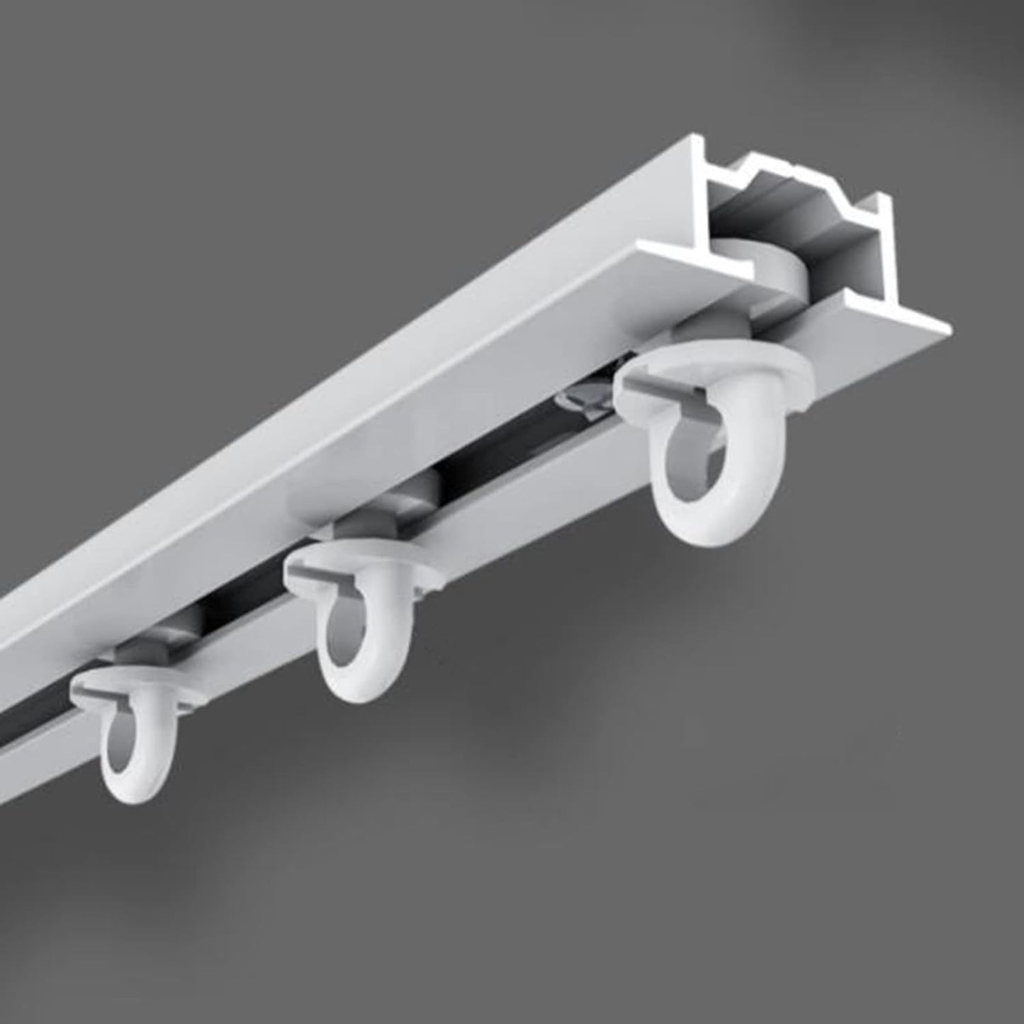 Ceiling-Mounted Privacy Divider Rod - White, 2m