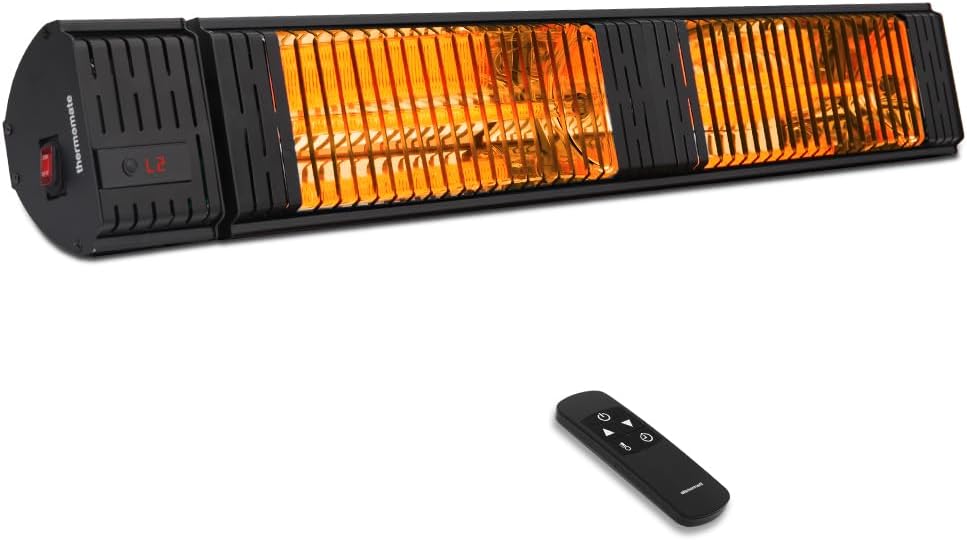thermomate 3000W Infrared Patio Heater - Remote Timer, Indoor/Outdoor
