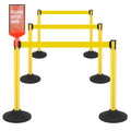 6 Pack Stanchions with 10ft Retractable Belts - Quick Queue Control
