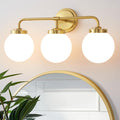 Gold Bathroom Vanity Light Fixtures Over Mirror - Modern Brass 3