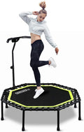 51ft Silent Trampoline with Adjustable Handle Bar - Rebounder