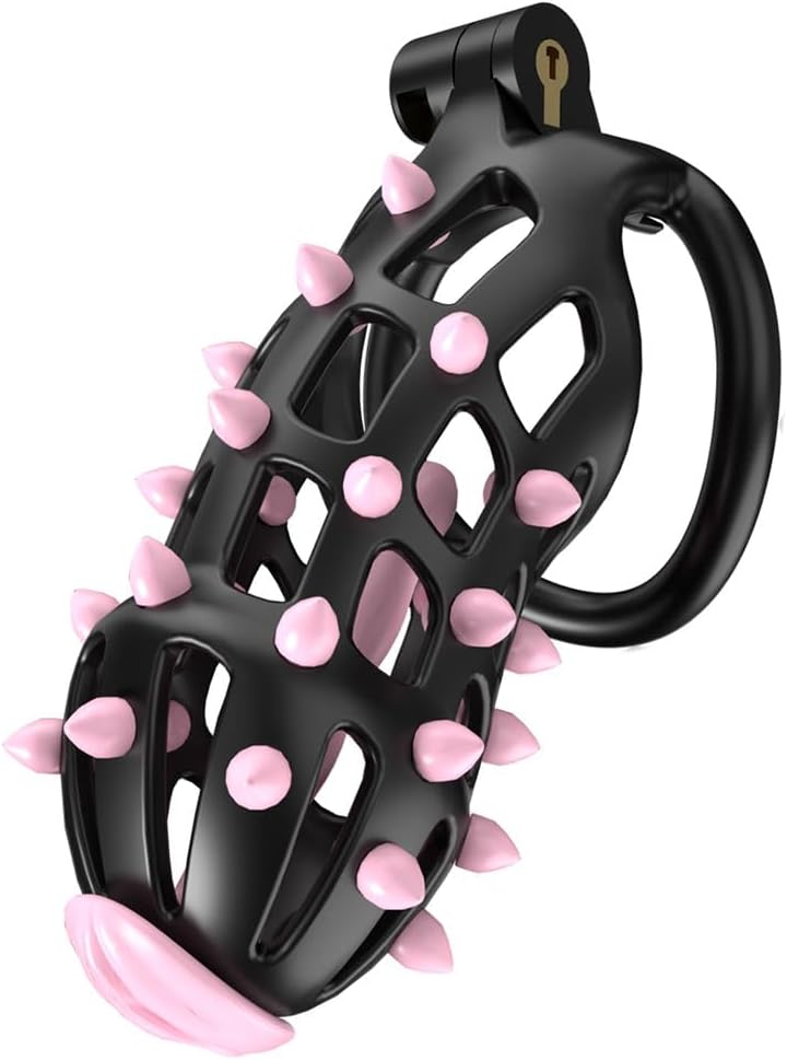 Male Chastity Cage with Silicone Massage Points for Ultimate Pleasure