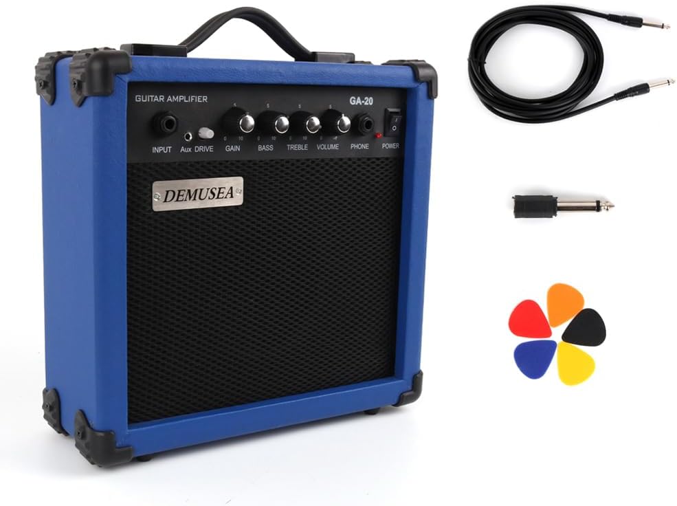 Portable 20W Electric Guitar Amp: Distortion & Headphone Jack