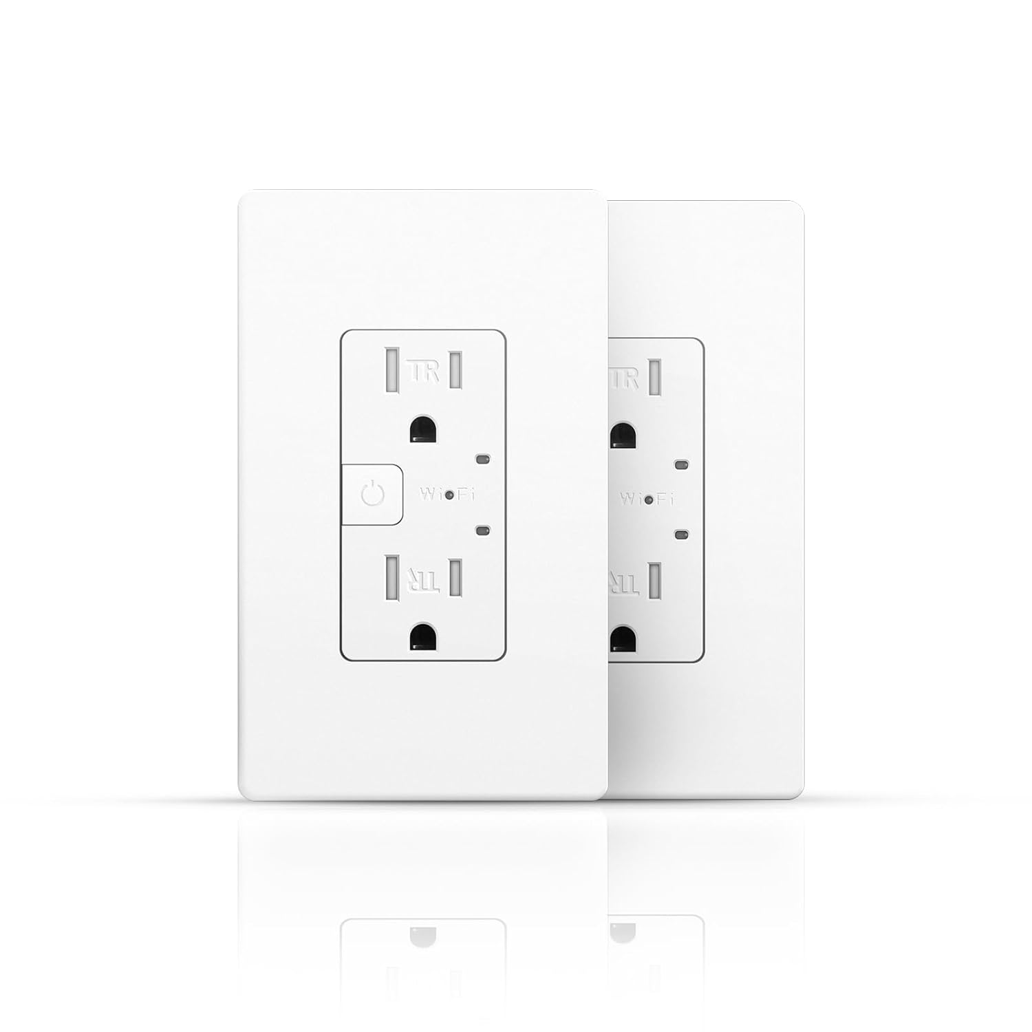 2-Pack Smart In-Wall Outlet, Individually Controlled, White, WiFi, ETL ...