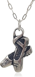 EnCharmed Sterling Silver Ballet Pointe Shoes Charm Necklace - Elegant