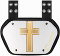 O Shield Golden Cross Chrome Football Back Plate - Lower Back Hip