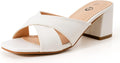 Rekayla Heeled Sandals Square Toe Mules - Comfortable 2.5in Heel