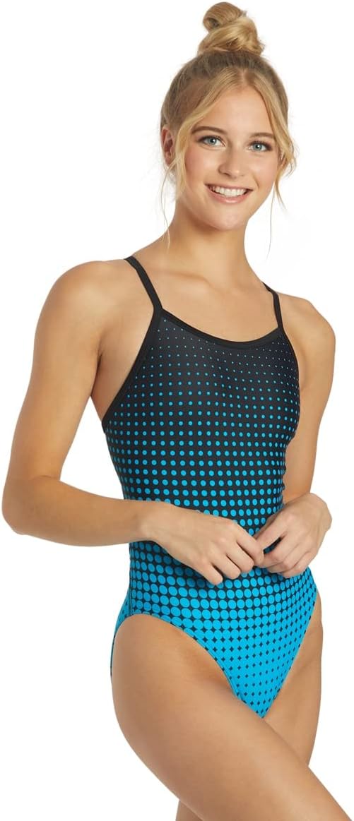 Sporti Thin Strap Athletic One Piece Swimsuit for Women