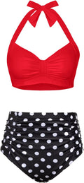 Women High Waisted Bikini Set Two Piece Swimsuit - Vintage Tummy Sets