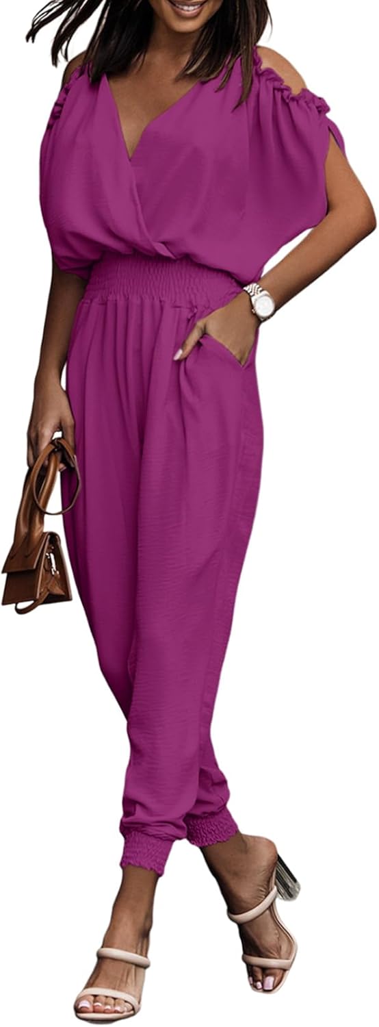 Dokotoo Jumpsuit for Women: Chic Cold Shoulder Summer Outfit