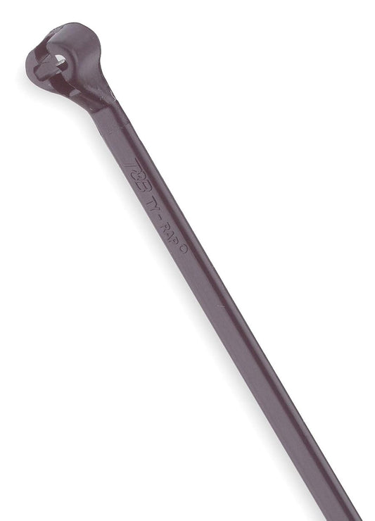 Thomas & Betts Ty-Rap TY523MX Cable Ties - Secure 18 lb Stainless Steel Locking, Weather Resistant Nylon - 4 Black, Pack of 100