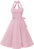 Women's Vintage Polka Audrey Halter Dress 1950s - Retro Cocktail