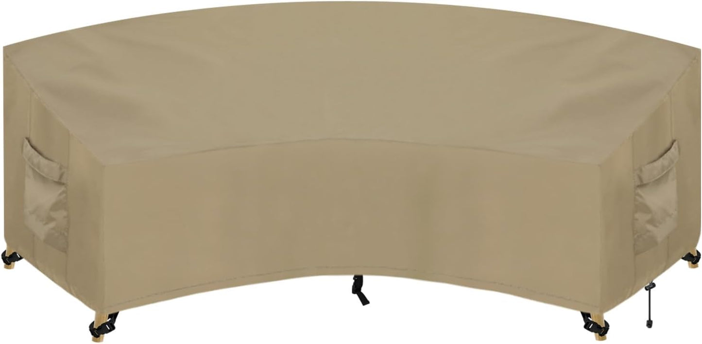 PureFit Outdoor Sectional Sofa Cover for Curved Patio Furniture